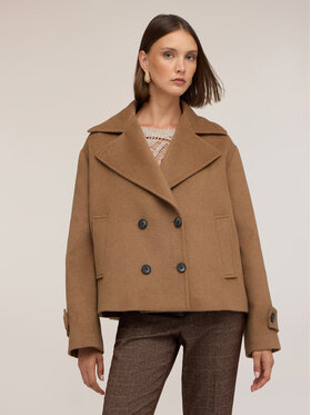 Motivi Motivi Cappotto invernale R055Q001200N012 Crema Over Fit