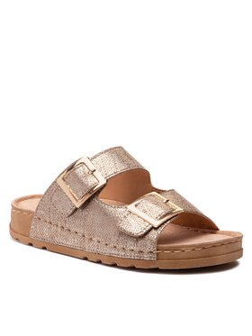 Clara Barson Clara Barson Pantoletten WFA2371-1 Goldfarben