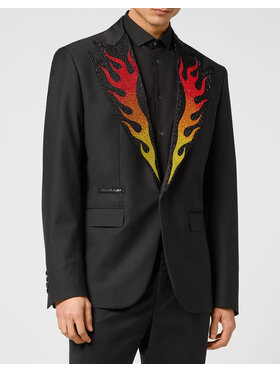PHILIPP PLEIN PHILIPP PLEIN Marynarka 20729 Czarny Regular Fit