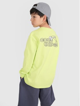 4F 4F Longsleeve 4FJWSS25TLONM435-45S Zielony Oversize