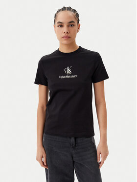 Calvin Klein Jeans Calvin Klein Jeans Tričko Shadow Graphic J20J225545 Čierna Regular Fit