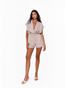 Agatha Studio Agatha Studio Kombinezon A26LS-AB-K18 Beżowy Slim Fit