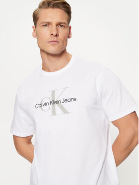 Calvin Klein Jeans Calvin Klein Jeans T-Shirt Ss Hero Monogram Tee 30s Eu Opt 00040EM286 Λευκό Regular Fit