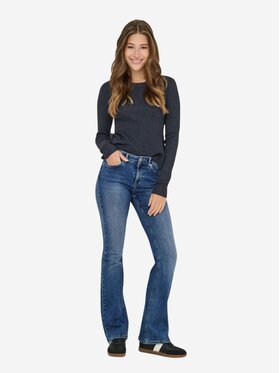 ONLY ONLY Τζιν ONLBLUSH JEANS MW FLA RHINESTONE Μπλε Flared Fit