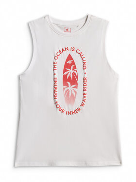 4F 4F T-Shirt BEACHSIDE CHILL Biały Regular Fit