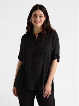 Fiorella Rubino Fiorella Rubino Koszula 5044T001270N033 Czarny Over Fit