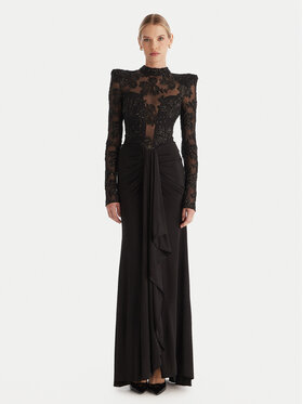 Babylon Babylon Вечірня сукня S00840 Чорний Slim Fit