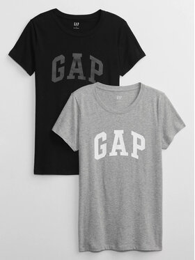 Gap Gap 2er-Set T-Shirts 548683-05 Grau Regular Fit