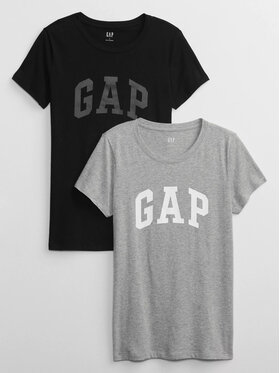 Gap Gap Набір з 2 футболок 548683-05 Сірий Regular Fit