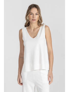 Deni Cler Milano Deni Cler Milano Top T-DC-0010-F2-20-10-1 Biały Regular Fit
