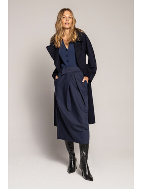 Deni Cler Milano Deni Cler Milano Spódnica maxi T-DC-7050-E5-40-58-1 Granatowy Regular Fit