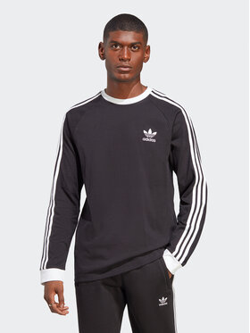 adidas adidas S dlhými rukávmi Adicolor Classics 3-Stripes Long-Sleeve Top IA4877 Čierna Slim Fit