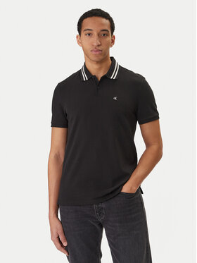 Calvin Klein Jeans Calvin Klein Jeans Poloshirt Monogram LV04RC276G Schwarz Slim Fit