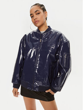 2NDDAY 2NDDAY Lederjacke Santos 2244512601 Dunkelblau Relaxed Fit