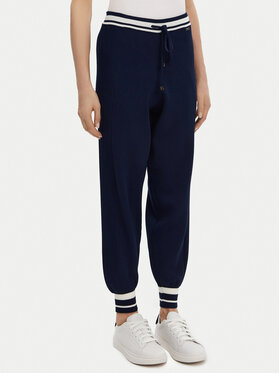 Fracomina Fracomina Pantaloni tricotați FJ25SV2001K41601 Bleumarin Regular Fit