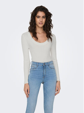 JDY JDY Sveter 15266063 Biela Regular Fit