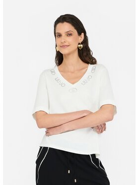 Liu Jo Liu Jo T-Shirt TF5143JS003M9740 Biały Regular Fit