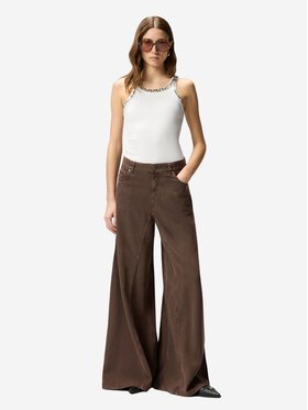 PINKO PINKO Τζιν WINONA WIDE LEG BULL SLEGATO Καφέ Regular Fit