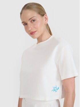 4F 4F T-Shirt 4FWSS25TTSHF1977-11S Biały Regular Fit