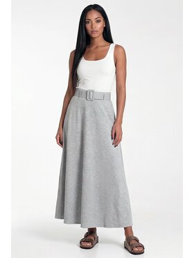 FIGL FIGL Maxi sukňa M1318 Sivá A-Line Fit