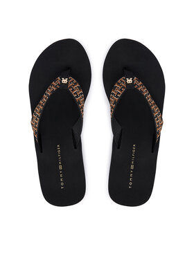 Tommy Hilfiger Tommy Hilfiger Σαγιονάρες Wedge Summer Sandal Mono FW0FW09698 Μαύρο