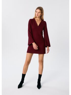 MARI PRETI MARI PRETI Sukienka koktajlowa Charm Bordowy Regular Fit