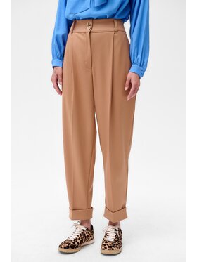 blue shadow blue shadow Spodnie damskie Hilton Brązowy Regular Fit