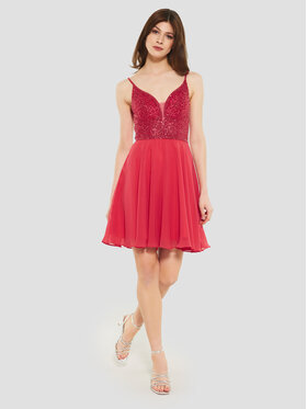 Swing Swing Koktel haljina 5AE19300 Crvena Slim Fit