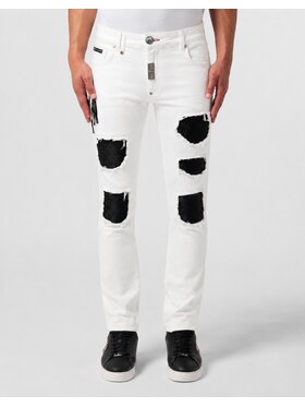 PHILIPP PLEIN PHILIPP PLEIN Jeansy 31792 Biały Skinny Fit