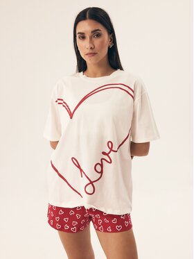 Henderson Henderson Piżama 42655 Biały Relaxed Fit