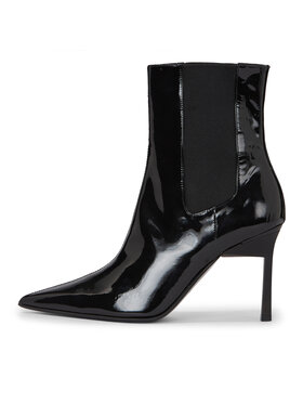 Calvin Klein Škornji Geo Stiletto Chelsea Boot 90-Pat HW0HW01809 Črna