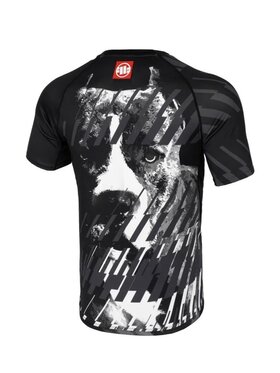 PITBULL PITBULL Koszulka techniczna Rashguard Street Dog 3XL Czarny Slim Fit