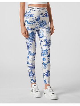 PHILIPP PLEIN PHILIPP PLEIN Legíny 5965 Bílá Skin Tight Fit