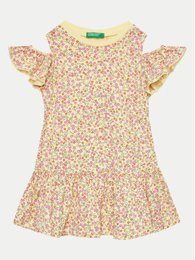 United Colors Of Benetton United Colors Of Benetton Ежедневна рокля 3M39GV00U Жълт Regular Fit