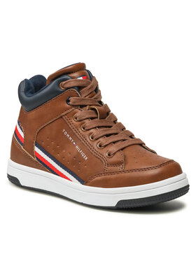 Tommy Hilfiger Tommy Hilfiger Ghete High Top Lace Up Sneaker T3B4-32051-0621 M Maro