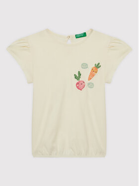 United Colors Of Benetton United Colors Of Benetton T-Shirt 3I1XG101N Beżowy Regular Fit