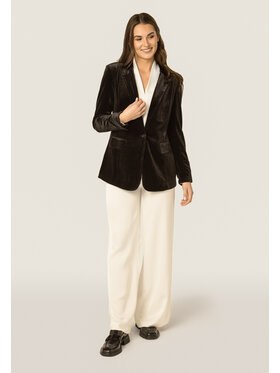 QUIOSQUE QUIOSQUE Sako VELOR BLAZER Černá Regular Fit