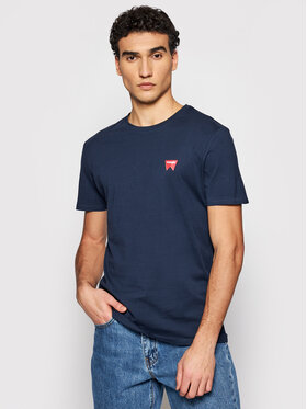 Wrangler Wrangler T-shirt Ss Sing Off Tee W7C07D335 112131601 Blu scuro Regular Fit