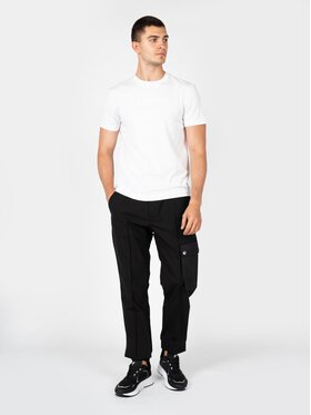 Les Hommes Les Hommes Kalhoty z materiálu LBP1007305U Černá Slim Fit