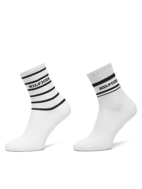 Tommy Hilfiger Tommy Hilfiger 2er-Set hohe Damensocken 701236457 Écru