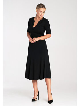 FIGL FIGL Sukienka koktajlowa M1033 Czarny Regular Fit