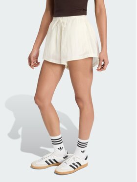 adidas adidas Szorty materiałowe 159070 Biały Loose Fit