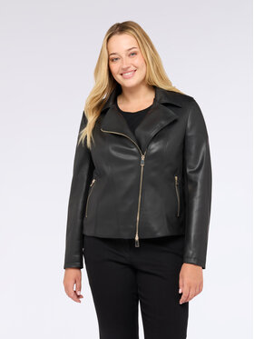 Fiorella Rubino Fiorella Rubino Kurtka z imitacji skóry R364T001241N033 Czarny A-Line Fit