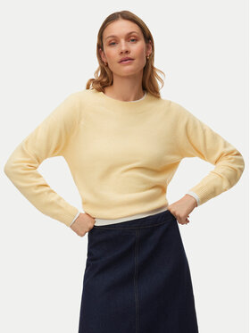Vero Moda Vero Moda Sweter Doffy 10201022 Żółty Regular Fit