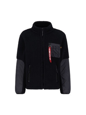 Alpha Industries Alpha Industries Kurtka outdoor Sherpa Zip-Jacket Czarny Regular Fit