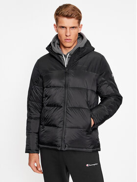 Champion Champion Pūkinė striukė Hooded Jacket 219190 Juoda Regular Fit