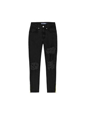 MissDenim MissDenim Spodnie damskie Zip Leg Czarny Skinny Fit