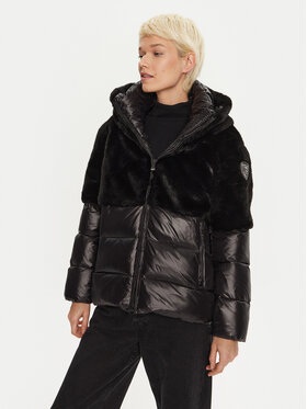 Blauer Blauer Vatovaná bunda 24WBLDC02290-999 Čierna Regular Fit