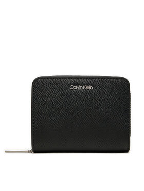 Calvin Klein Calvin Klein Portofel Mic de Damă Ck Must Md Zip Around_Caviar K60K612831 Negru