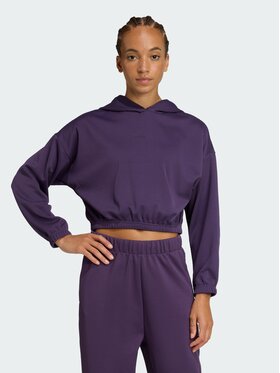 adidas adidas Bluza Yoga Cover-Up Fioletowy Loose Fit